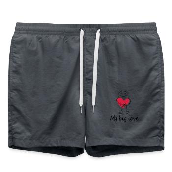 my big love - Swim Trunks - anthracite - Front - AI Model Male 185 light (185cm)