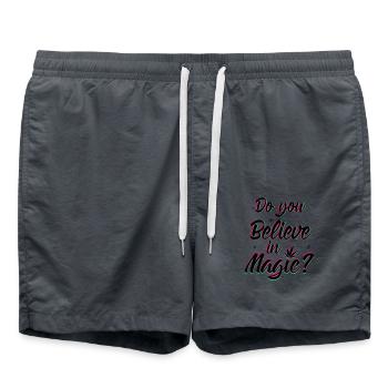 Do you believe in magic - Cannabis Hemp Leaf - Swim Trunks - anthracite - Front - AI Model Male 185 light (185cm)