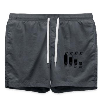 Diver diving 200 bar - Swim Trunks - anthracite - Front - AI Model Male 185 light (185cm)