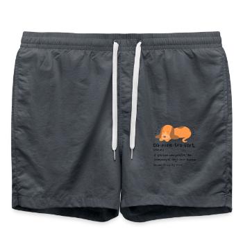 Introverted gift Introverted anti-social - Swim Trunks - anthracite - Front - AI Model Male 185 light (185cm)