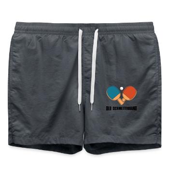 Vieux papillons - tennis de table - Short de bain - charbon - Devant - AI Model Male 185 light (185cm)
