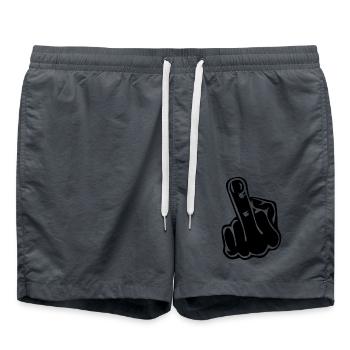 Middle finger revolution anti demo gift - Swim Trunks - anthracite - Front - AI Model Male 185 light (185cm)