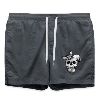 Skull Skull Skull Skirt Gothic - Short de bain - charbon - Devant - AI Model Male 185 light (185cm)