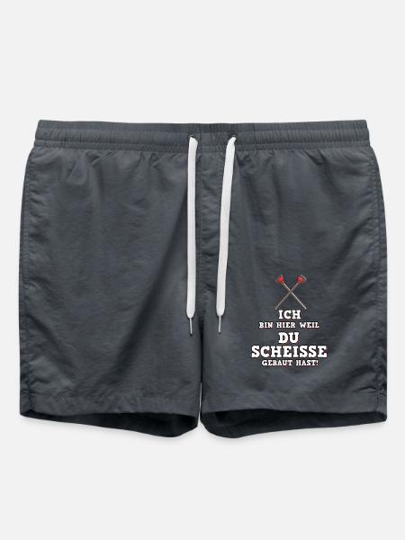 Sanitär Abwasser Pömpel Klempner - Badeshorts - Anthrazit