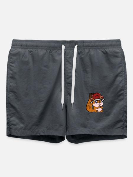 Bollenhut Schwarzwald Eichhörnchen Eichkätzchen - Badeshorts - Anthrazit