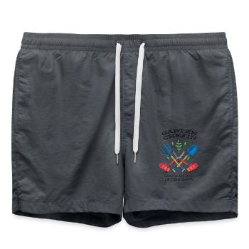 Garten Chefin Gärtnerin aus Leidenschaft Gärtnern - Badeshorts - Anthrazit - Vorne - AI Model Male 185 light (185cm)