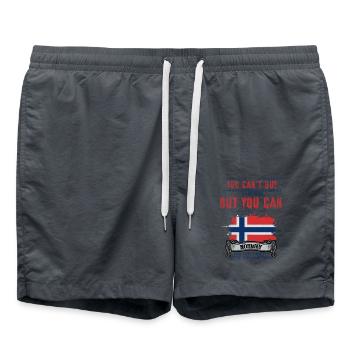 Norway, Scandinavia, Oslo - Swim Trunks - anthracite - Front - AI Model Male 185 light (185cm)