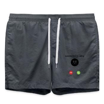 Lackierer Geschenkidee Lackierpistole is Calling - Badeshorts - Anthrazit - Vorne - AI Model Male 185 light (185cm)