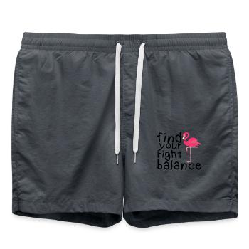 funny saying sayings funny gift - Swim Trunks - anthracite - Front - AI Model Male 185 light (185cm)