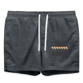 Döner Dönerbude Döner Kebab Dürüm Dönermann - Badeshorts - Anthrazit - Vorne - AI Model Male 185 light (185cm)