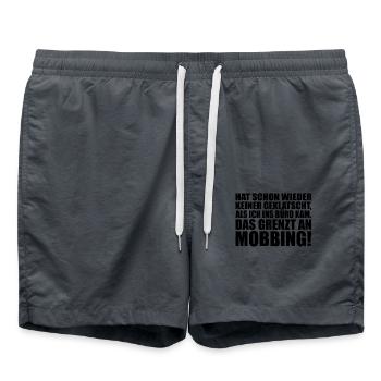 Büro Büros Arbeit Kollege Kollegin lustiger Spruch - Badeshorts - Anthrazit - Vorne - AI Model Male 185 light (185cm)