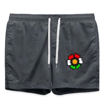 drapeau kurdistan kurdi azadi fleur gül - Short de bain - charbon - Devant - AI Model Male 185 light (185cm)