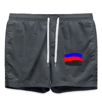 Polyamorie Drapeau Polyamorös Drapeau Pride Polyamory - Short de bain - charbon - Devant - AI Model Male 185 light (185cm)