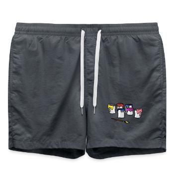 Domaine de travail Couleurs Métiers Peintres - Short de bain - charbon - Devant - AI Model Male 185 light (185cm)