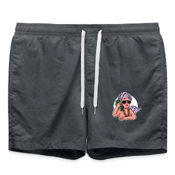 Cash Angel – Élégant et paradisiaque avec beaucoup d’argent - Short de bain - charbon - Devant - AI Model Male 185 light (185cm)