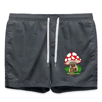Champignon maison une maison en champignon - Short de bain - charbon - Devant - AI Model Male 185 light (185cm)