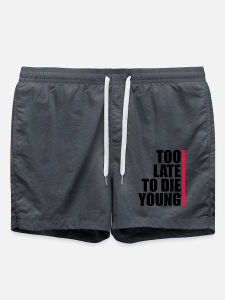 The Young Text - Swim Trunks - anthracite