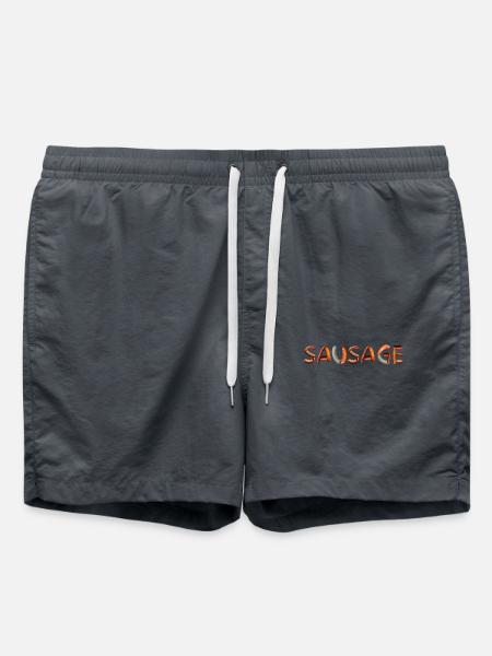 Wurst Sausage Fleisch Fleischesser - Badeshorts - Anthrazit