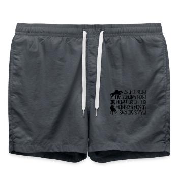 süßes Pferd Geschenk reiten pferde pony - Badeshorts - Anthrazit - Vorne - AI Model Male 185 light (185cm)
