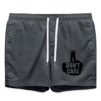 Fuck You Désintérêt - Short de bain - charbon - Devant - AI Model Male 185 light (185cm)