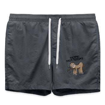 Faultier Nope not today - Badeshorts - Anthrazit - Vorne - AI Model Male 185 light (185cm)