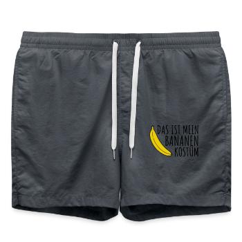 Das Ist Mein Bananen Kostüm Karneval Party Banane - Badeshorts - Anthrazit - Vorne - AI Model Male 185 light (185cm)