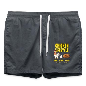Poulet Lifestyle Chicken Life - Short de bain - charbon - Devant - AI Model Male 185 light (185cm)