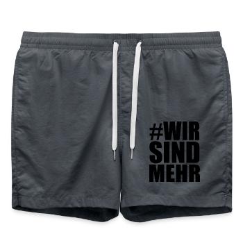 WIR SIND MEHR - Badeshorts - Anthrazit - Vorne - AI Model Male 185 light (185cm)