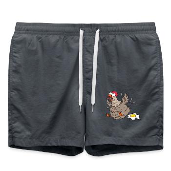 Poulet drôle - Short de bain - charbon - Devant - AI Model Male 185 light (185cm)
