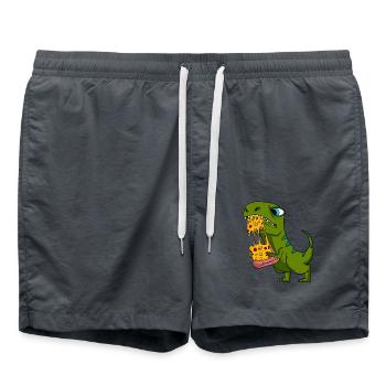 Cadeau de restauration rapide de pizza de dinosaure Dino - Short de bain - charbon - Devant - AI Model Male 185 light (185cm)