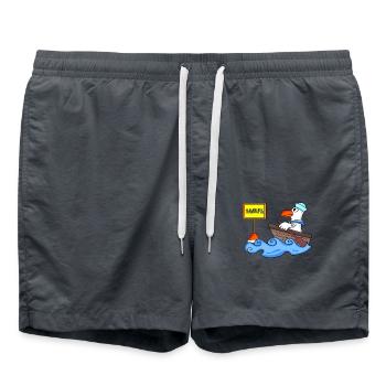 Hamburg Seemann Möwe Seemöwe Boot Kapitän Meer - Badeshorts - Anthrazit - Vorne - AI Model Male 185 light (185cm)
