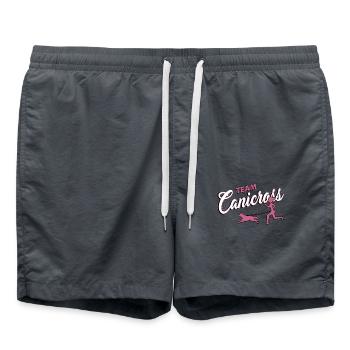 canicross, canicross Hund, läuft - Badeshorts - Anthrazit - Vorne - AI Model Male 185 light (185cm)