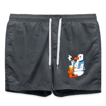 Bière de mouette dangereuse mouette de la mer du Nord Moin - Short de bain - charbon - Devant - AI Model Male 185 light (185cm)