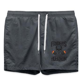 Fridays For Hubraum - Badeshorts - Anthrazit - Vorne - AI Model Male 185 light (185cm)