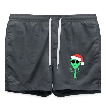 Alien Noël Père Noël - Short de bain - charbon - Devant - AI Model Male 185 light (185cm)