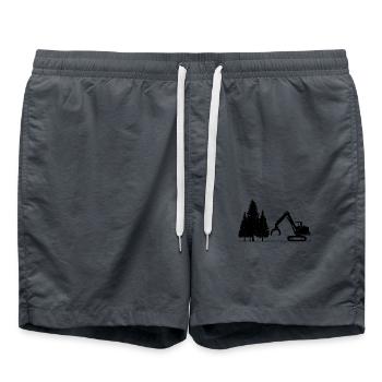 Conception de la moissonneuse - Short de bain - charbon - Devant - AI Model Male 185 light (185cm)