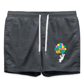 Polar bear balloon - Swim Trunks - anthracite - Front - AI Model Male 185 light (185cm)