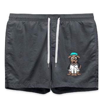 Chien médecin - Short de bain - charbon - Devant - AI Model Male 185 light (185cm)