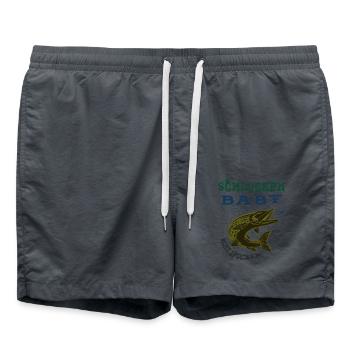 Pike fishing - Swim Trunks - anthracite - Front - AI Model Male 185 light (185cm)