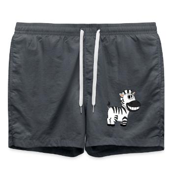 Zebra - Badeshorts - Anthrazit - Vorne - AI Model Male 185 light (185cm)