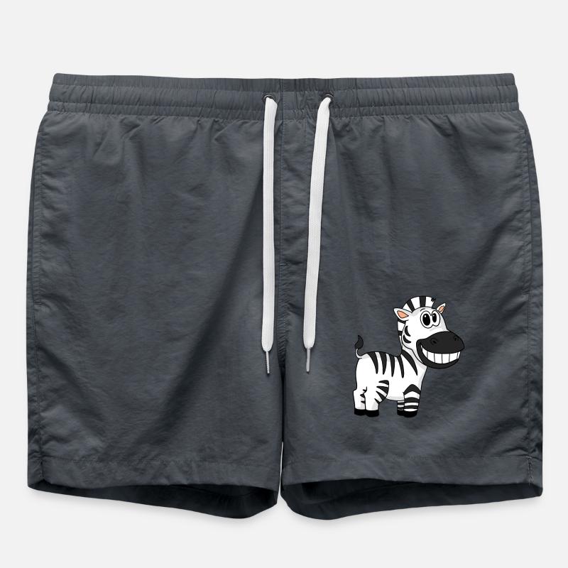zebra - Swim Trunks - anthracite
