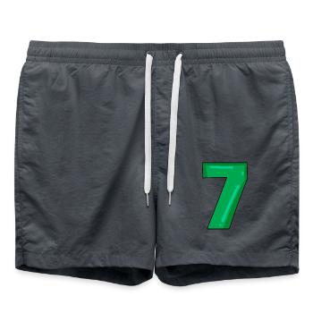 Number 7 - Swim Trunks - anthracite - Front - AI Model Male 185 light (185cm)