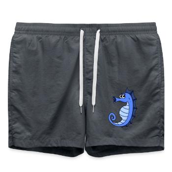Seepferd - Badeshorts - Anthrazit - Vorne - AI Model Male 185 light (185cm)