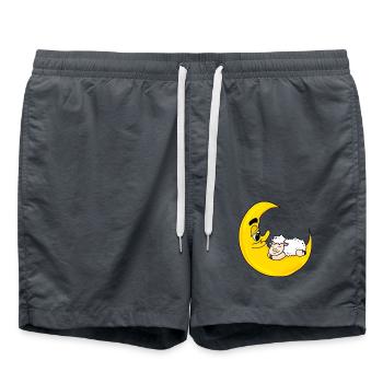 Schaf Mond Schlafen Niedlich Geschenk - Badeshorts - Anthrazit - Vorne - AI Model Male 185 light (185cm)