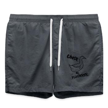 Gänse Flüsterer - Badeshorts - Anthrazit - Vorne - AI Model Male 185 light (185cm)