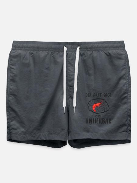 Garnele Shrimp es ist unheilbar Aquarium Garnelen - Badeshorts - Anthrazit