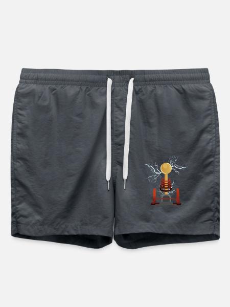 Tesla Nikola, Tesla Nikola Patent, - Swim Trunks - anthracite