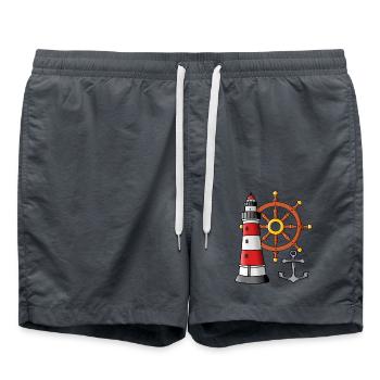 Phare Roue de commande Anker Marin Ahoi - Short de bain - charbon - Devant - AI Model Male 185 light (185cm)