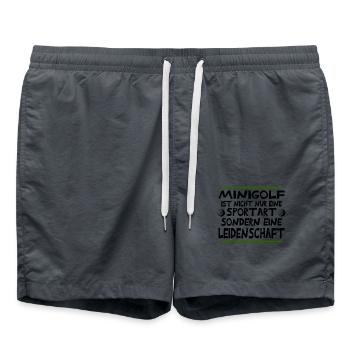 Minigolf Leidenschaft - Badeshorts - Anthrazit - Vorne - AI Model Male 185 light (185cm)
