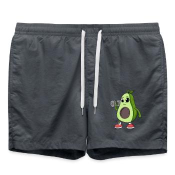 Haltère Avocado Sport Fitness Gym - Short de bain - charbon - Devant - AI Model Male 185 light (185cm)